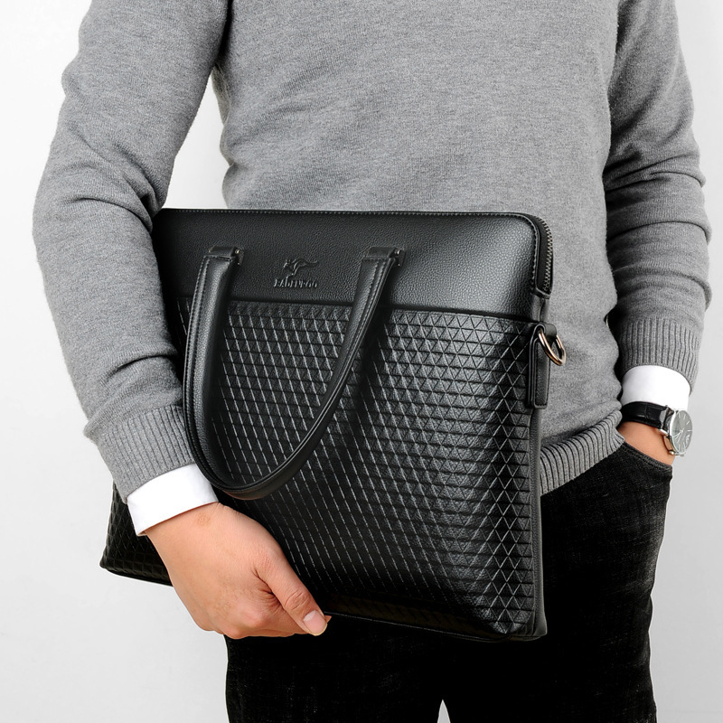 Uniszex PU bőrtáska – Modell 099, INFIKANGAROO, Kopásálló, Üzleti út táska