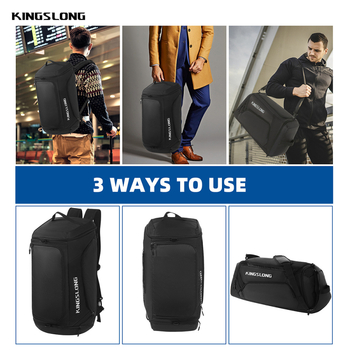 Kingslong cestovný batoh s oddelením suchého a mokrého, nylon, samostatná priehradka na topánky, štýl voľnočasového cestovania
