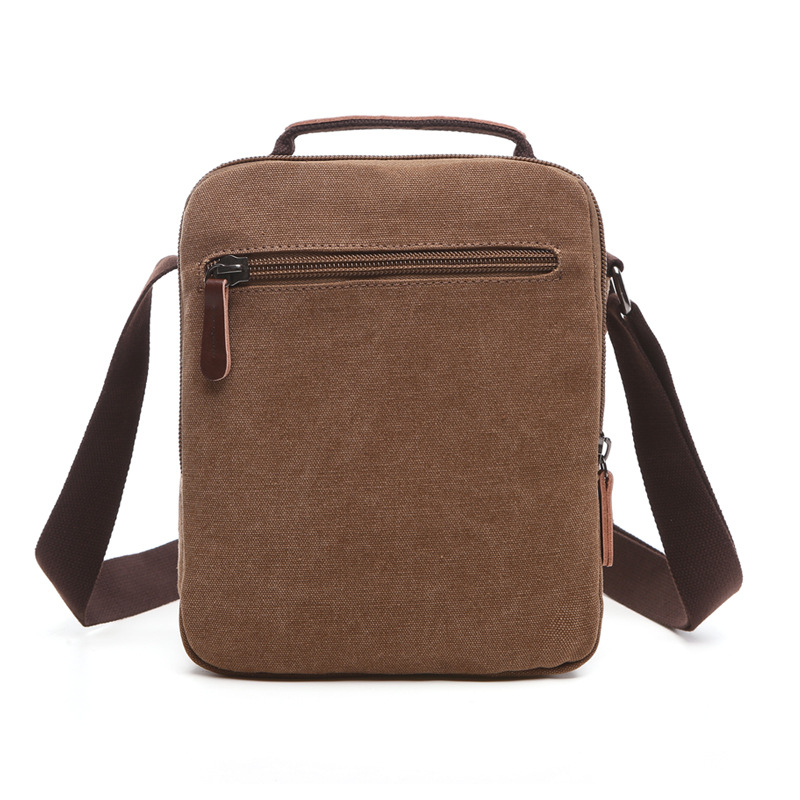 Muška crossbody torba – gradski stil, platno materijal, otporna na trošenje, podstava od poliester-pamuk, može stati 8-inčni laptop