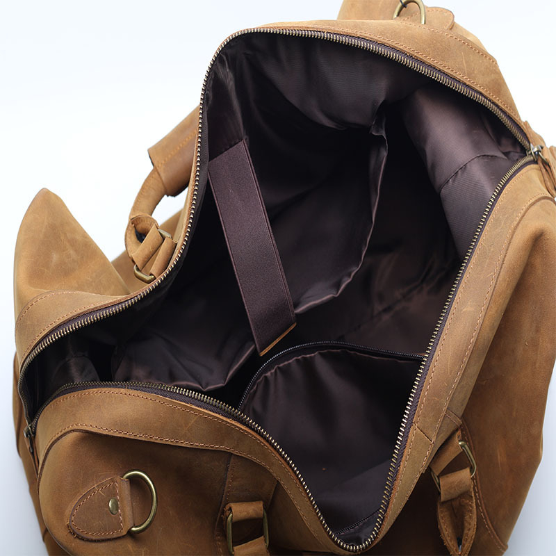 Unisex torba od Crazy Horse kože, s anti‑kradnjom zaštitom, poslovna putna torba s poliesterom