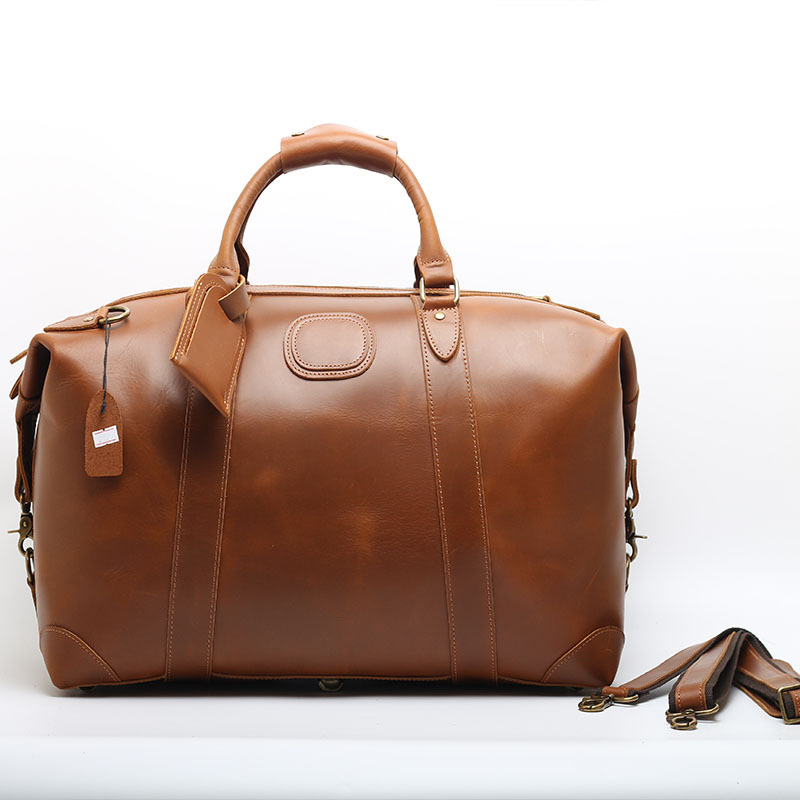Unisex torba od Crazy Horse kože, s anti‑kradnjom zaštitom, poslovna putna torba s poliesterom