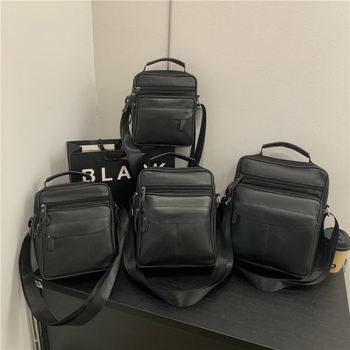 Muška kožna crossbody torba za poslovna putovanja, vodootporna, podstava od kravljeg kože