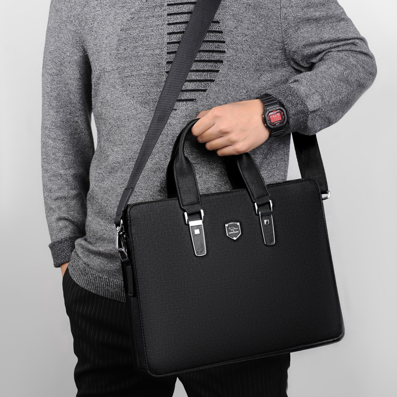 Muška torba Ultrafilm od kože, vodootporna crossbody torba za poslovna putovanja, pogodna za laptop