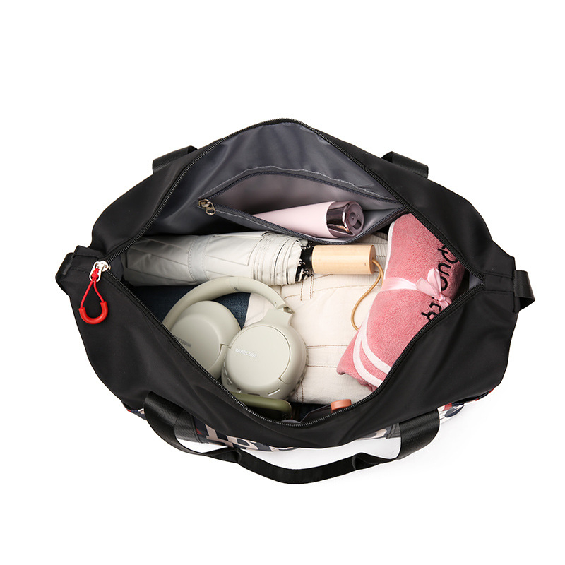 Torba za kabinsko putovanje, kapacitet 20–35 L, Oxford tkanina, vodootporna, otporna na habanje, odjeljak za suhu i mokru robu, geometrijski uzorak, gradski stil