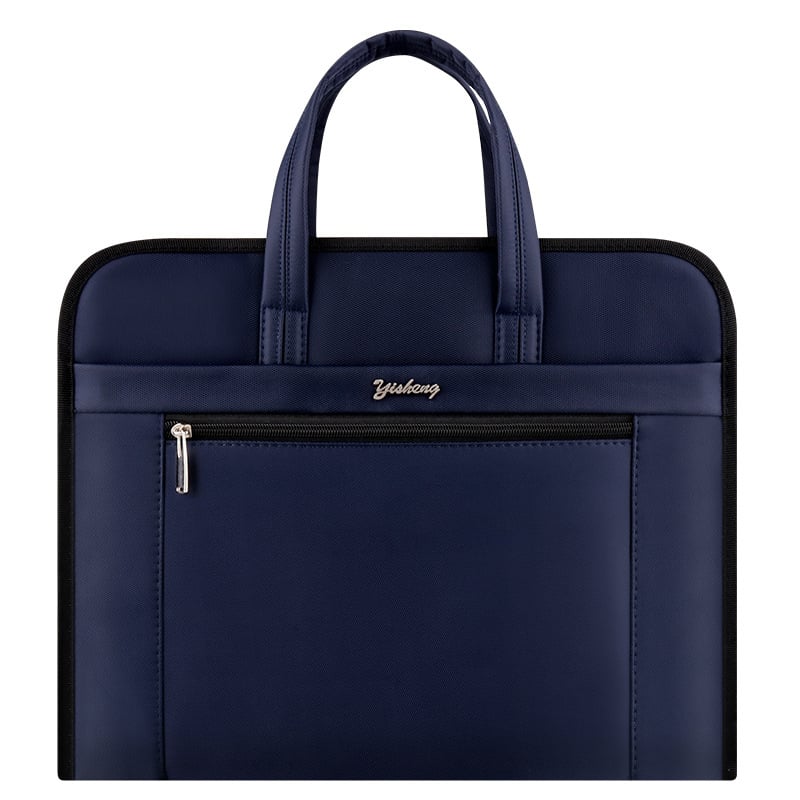 Oxford vászonból készült hordozható üzleti aktatáska, kétszintes ütésálló laptop- és irattároló rekesz, több rekesz a fájlok számára