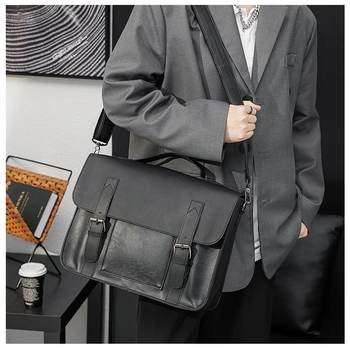 Crossbody poslovna torba od PU materijala, vodootporna, podstava od poliester, višefunkcionalna