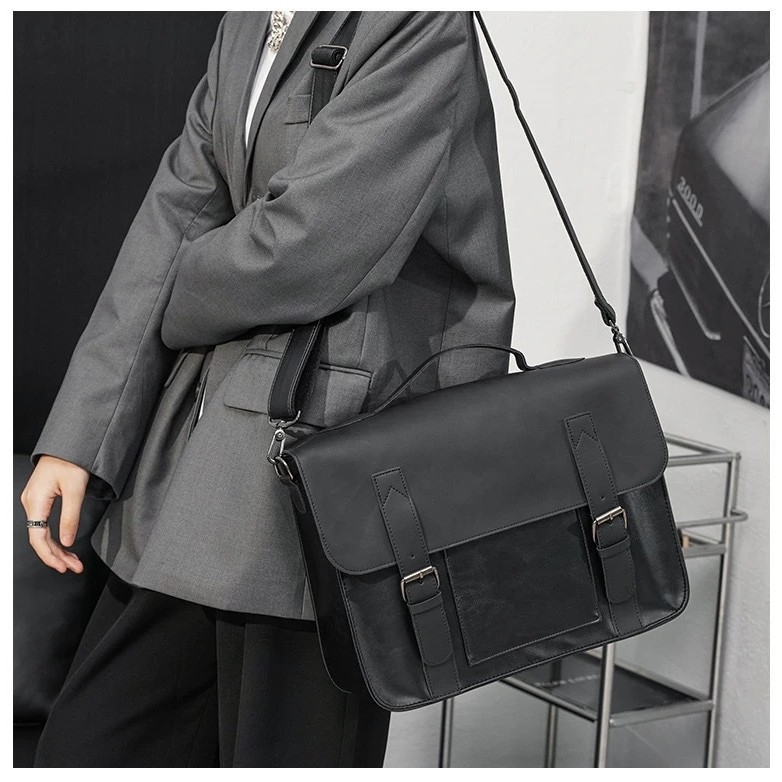 Crossbody poslovna torba od PU materijala, vodootporna, podstava od poliester, višefunkcionalna