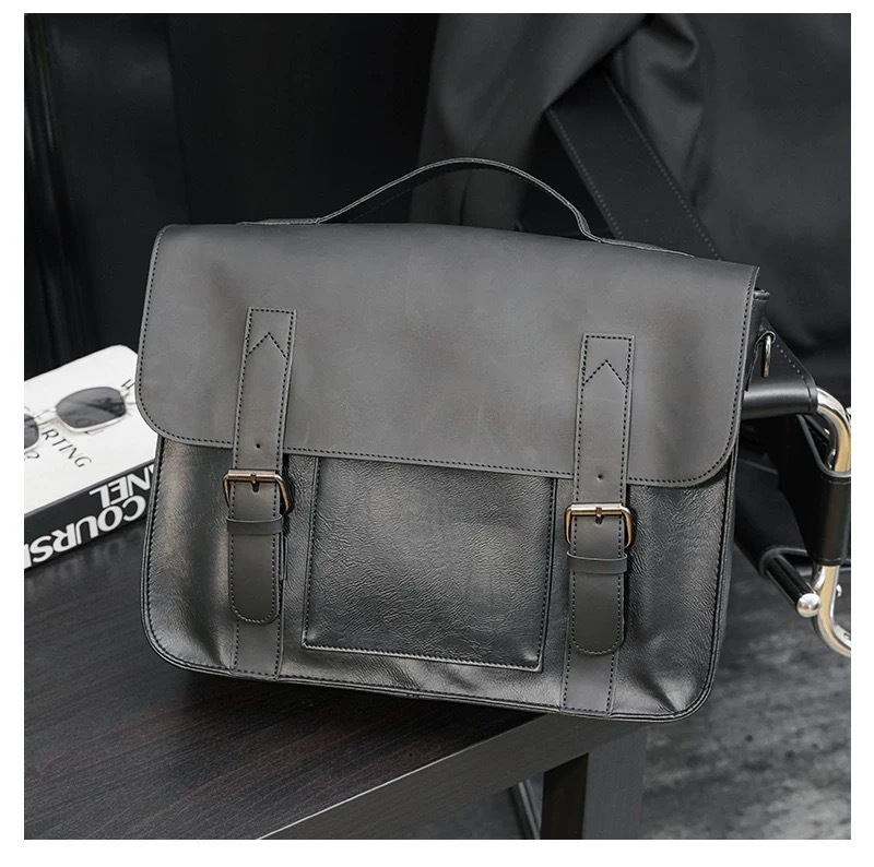 Crossbody poslovna torba od PU materijala, vodootporna, podstava od poliester, višefunkcionalna