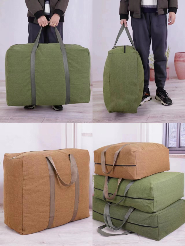 Torba za preseljenje od platna, velika kapaciteta, platnena konstrukcija, marka Rongba, jednobojni dizajn, pogodna za slobodno vrijeme putovanja (Kapacitet: 56-75 L; Materijal: Platno; Marka: Rongba; Uzorak: Jednobojni; Scenariji: Slobodno vrijeme putovanj