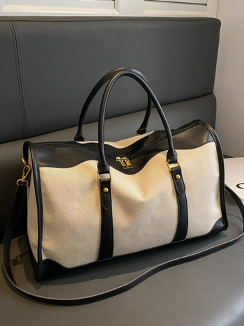 Utazótáska 20-35L, PU anyag, Spring Bird márka, Street fashion stílus, Kontrasztos színű minta