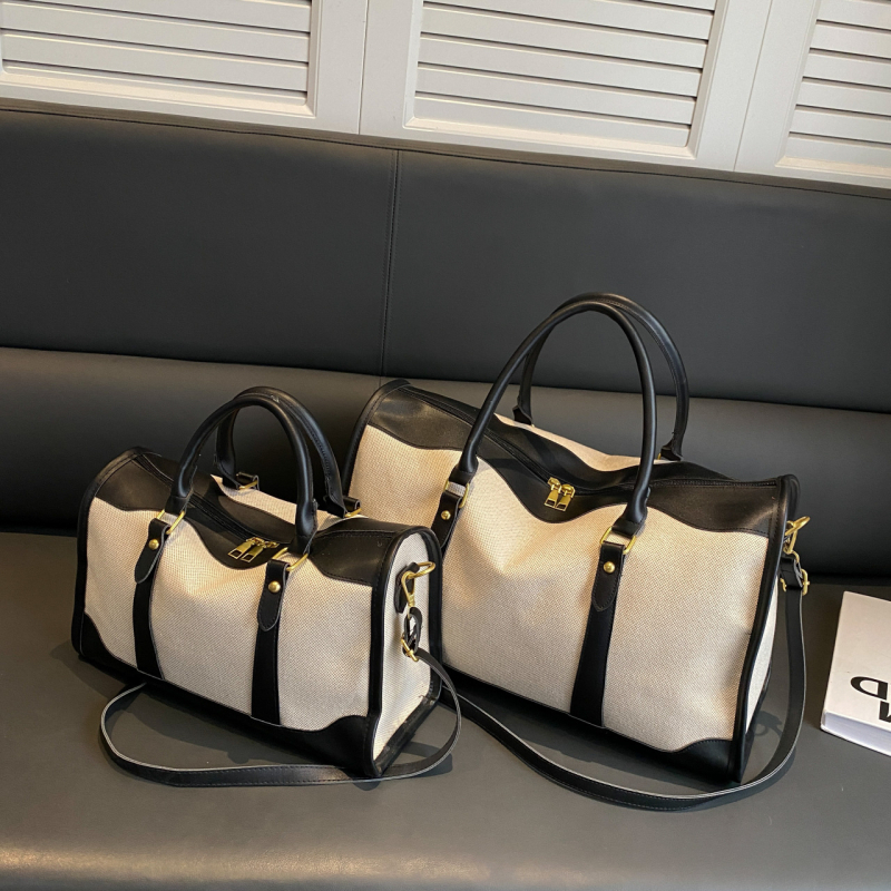 Utazótáska 20-35L, PU anyag, Spring Bird márka, Street fashion stílus, Kontrasztos színű minta