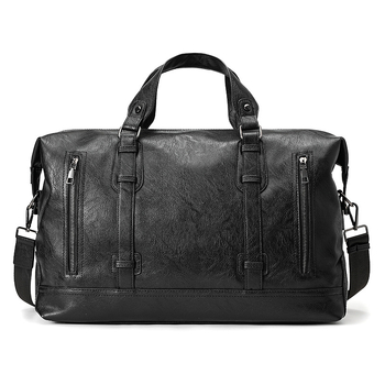 Muška torba s uličnim stilom, PU koža, vodootporna, kompatibilna s 14-inčnim laptopom, velika kapaciteta, crossbody torba