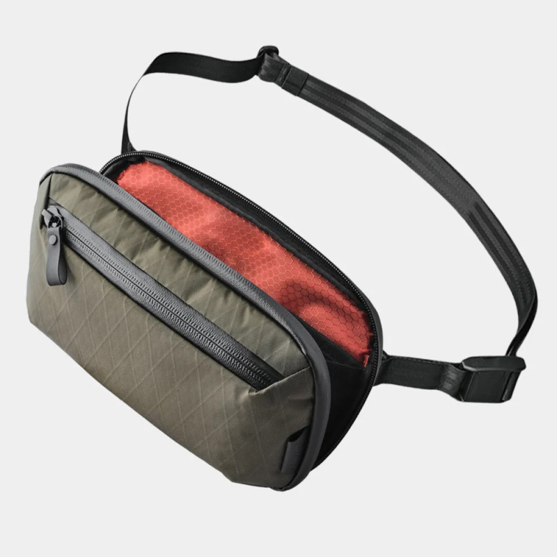 Pánska nylonová crossbody taška, mestský štýl, vodeodolná a odolná voči opotrebeniu, polyesterová podšívka, značka Dkallee (Nylon; Vodeodolnosť; Odolnosť voči opotrebeniu; Mestský štýl; Polyesterová podšívka)