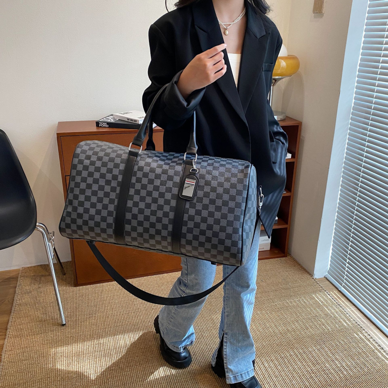 Torba za putovanje u korejskom stilu, velika zapremina, unisex za poslovna putovanja, torba preko ramena s crossbody dizajnom, PU materijal s PU podstavom