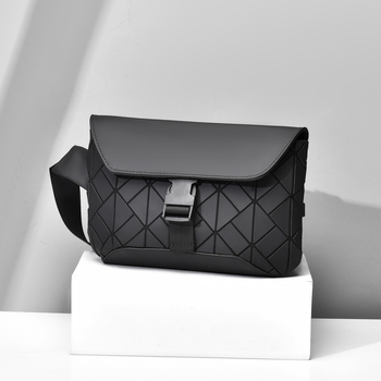 ChuongKaiye Muška crossbody torba - Ulični stil, PVC materijal, Geometrijski uzorak, Prozračna, Vodootporna