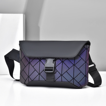 ChuongKaiye Muška crossbody torba - Ulični stil, PVC materijal, Geometrijski uzorak, Prozračna, Vodootporna