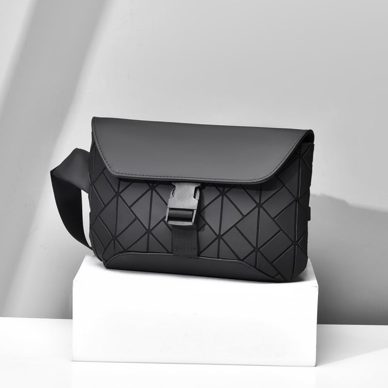 ChuongKaiye Muška crossbody torba - Ulični stil, PVC materijal, Geometrijski uzorak, Prozračna, Vodootporna