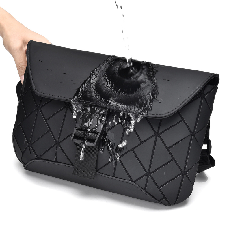ChuongKaiye Muška crossbody torba - Ulični stil, PVC materijal, Geometrijski uzorak, Prozračna, Vodootporna