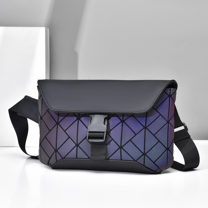 ChuongKaiye Muška crossbody torba - Ulični stil, PVC materijal, Geometrijski uzorak, Prozračna, Vodootporna