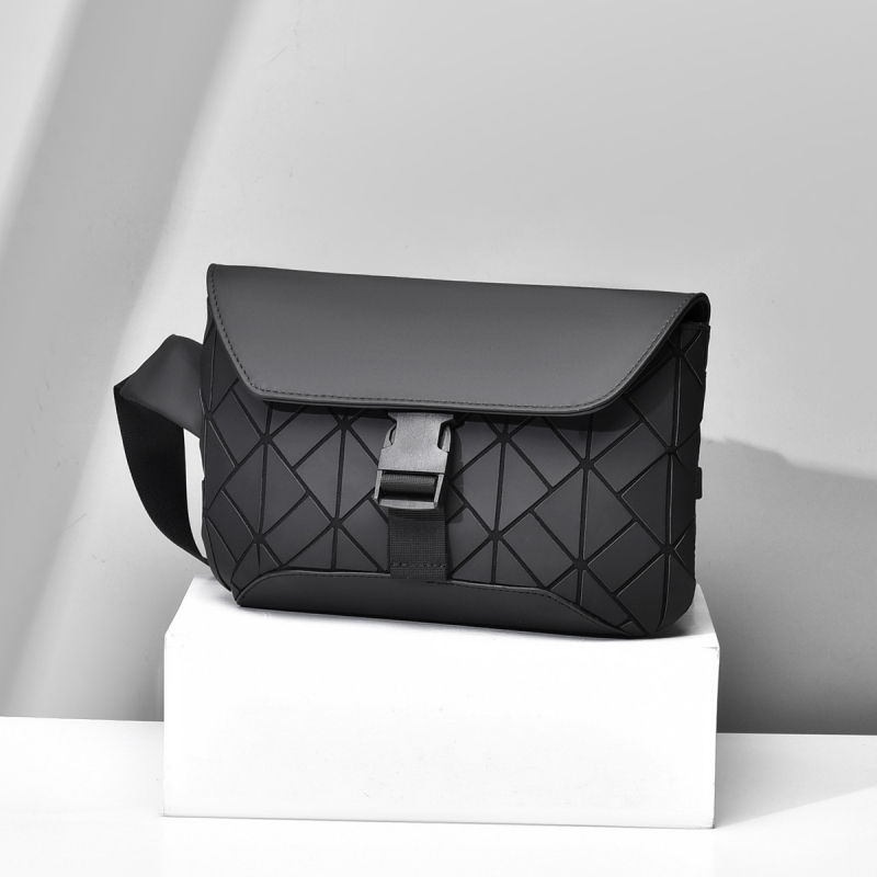 ChuongKaiye Muška crossbody torba - Ulični stil, PVC materijal, Geometrijski uzorak, Prozračna, Vodootporna