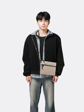 Muška crossbody torba – street fashion, poliester, vodootporna, redukcija opterećenja, proljeće 2025