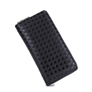 Muški clutch od PU kože s zatvaračem, karirani uzorak, veliki kapacitet, više pretinica za kartice, poslovni stil