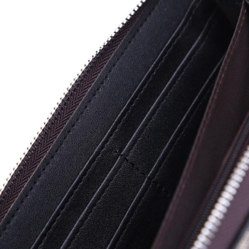 Muški clutch od PU kože s zatvaračem, karirani uzorak, veliki kapacitet, više pretinica za kartice, poslovni stil