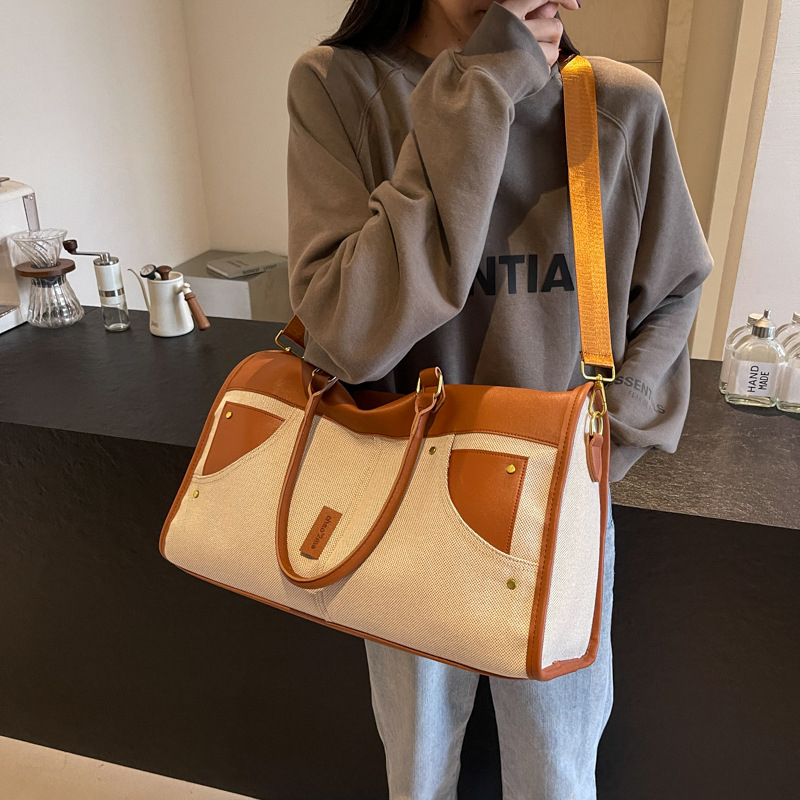 Tischa putna torba za slobodno vrijeme, kapacitet 36–55 L, materijal: platno, geometrijski uzorak