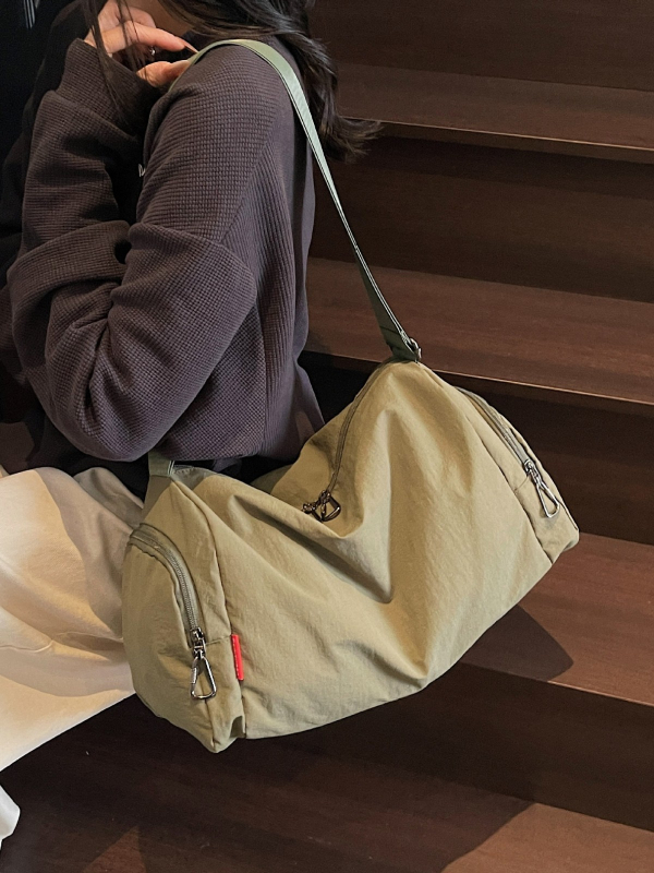 Fitness torba s odjeljkom za suhe/mokro, kapacitet 20-35L, platno, unisex, lagana i prijenosna