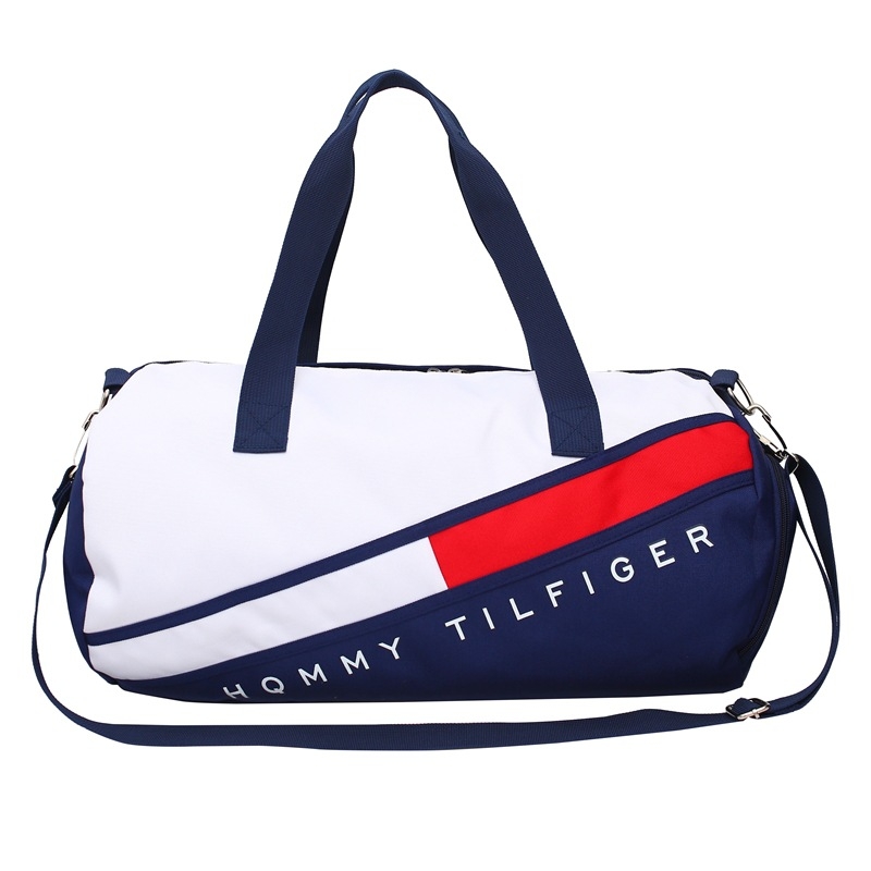 Putna torba s odjeljkom za suho/mokro, 20–35 L, Oxford tkanina, unisex, prugasti uzorak, ulični stil