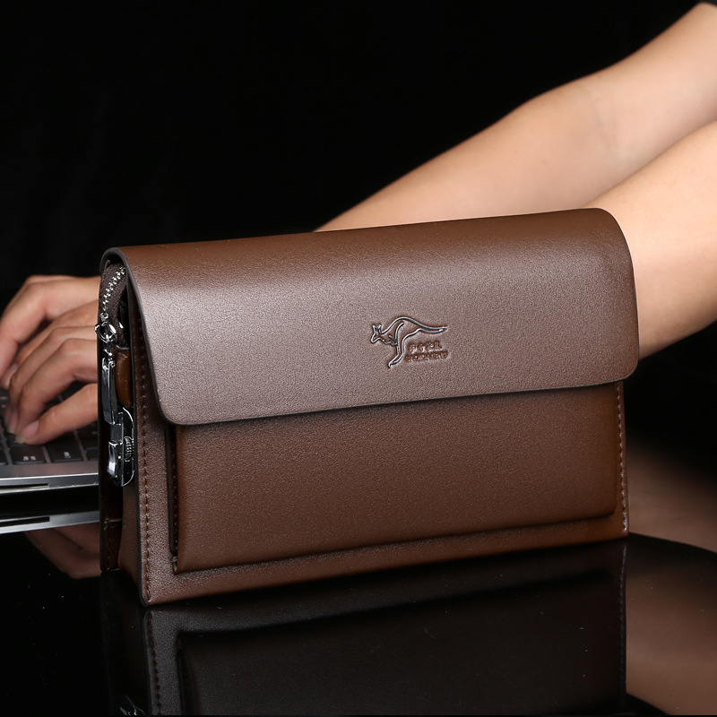 Muška clutch torba s zaključavanjem na lozinku i više pretinaca za kartice, otporan materijal, prozračna PU podstava, poslovni stil Elite