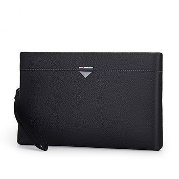 Muška clutch torba, prava koža, koža prvog sloja, poslovni elit stil, dizajn velike kapacitete kuverze, poliester podstava