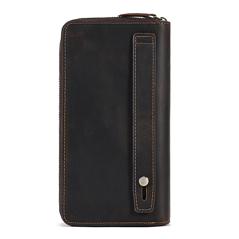 Muški clutch od prave kože Dujiang/done craftsman — retro stil, gornji sloj goveđe kože, otporan na habanje, za poslovna putovanja