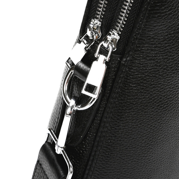 Férfi valódi bőrből készült üzleti táska, városi egyszerű stílus, geometriai mintázat, modell 17613, nylonos bélés