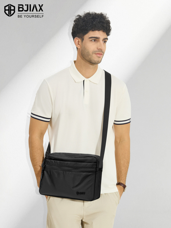 Bogasi muška crossbody torba, Najlon, vodootporna, ultralagana, proširiva kapaciteta, poslovni stil