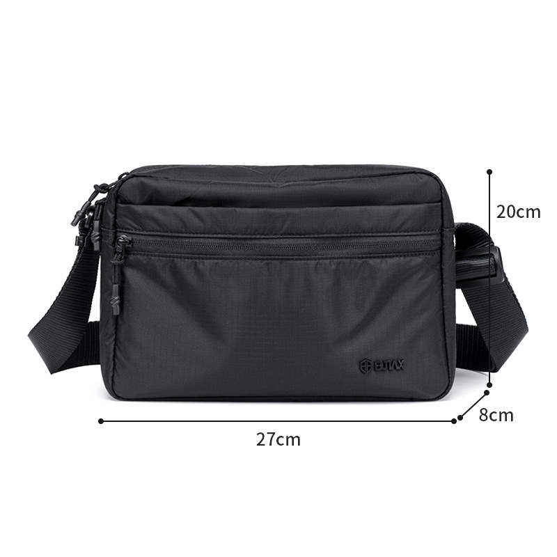 Bogasi muška crossbody torba, Najlon, vodootporna, ultralagana, proširiva kapaciteta, poslovni stil
