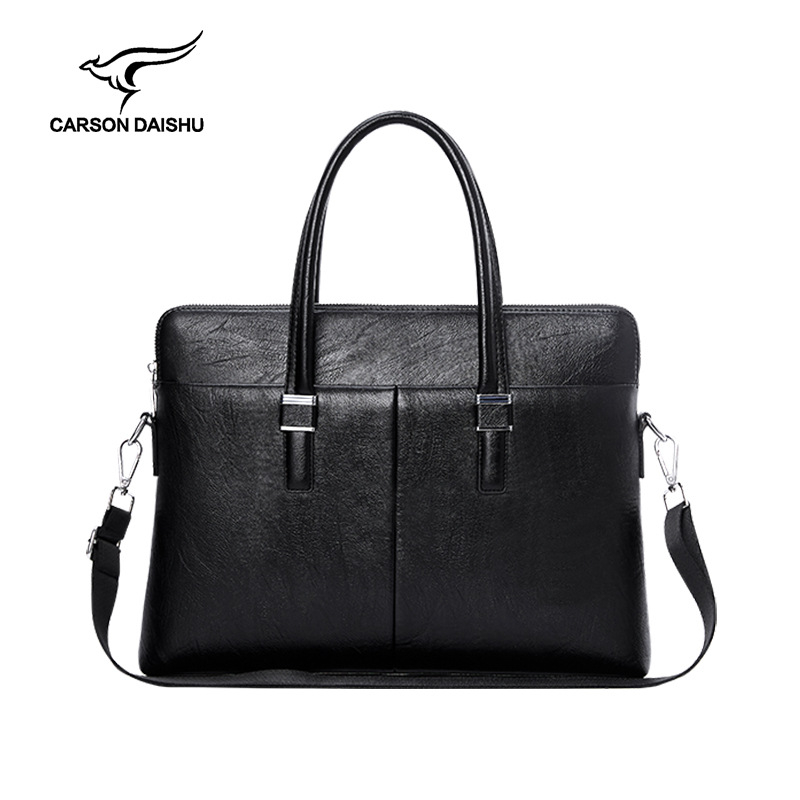 Poslovna crossbody torba od PU kože, pretinac za 14-inčni prijenosnik, vodootporna, model 9880