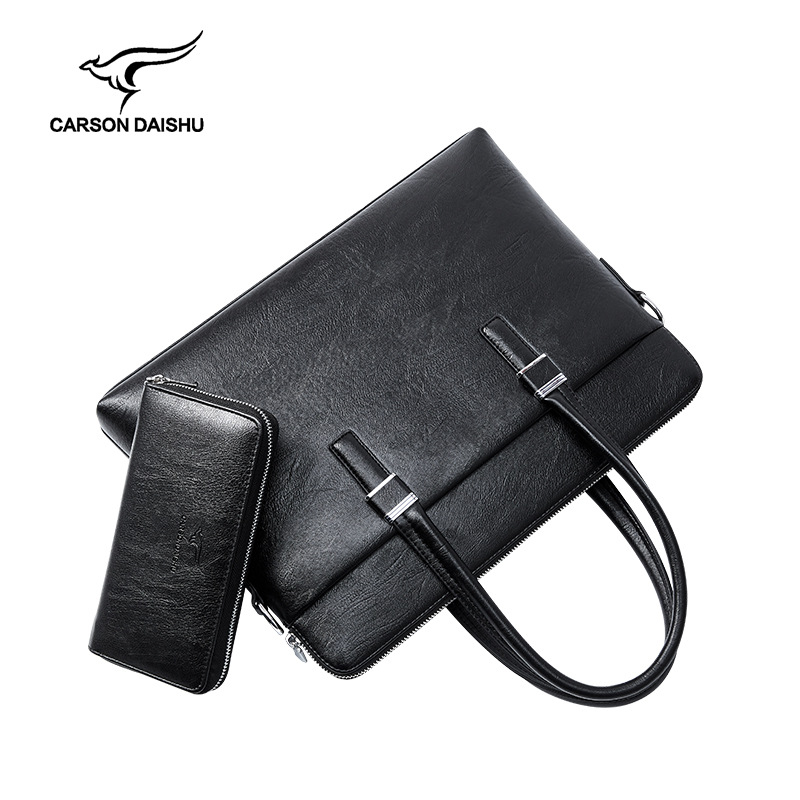 Poslovna crossbody torba od PU kože, pretinac za 14-inčni prijenosnik, vodootporna, model 9880