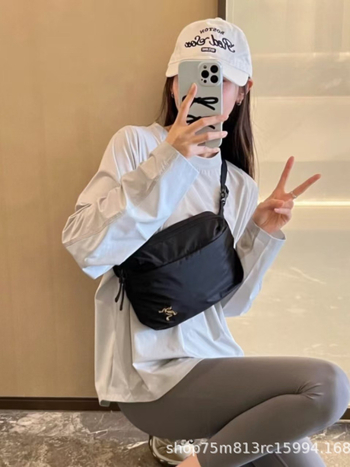 Muška crossbody torba za putovanja, najlon, prozračna, ultra lagana, otporna na habanje, podstava od najlona