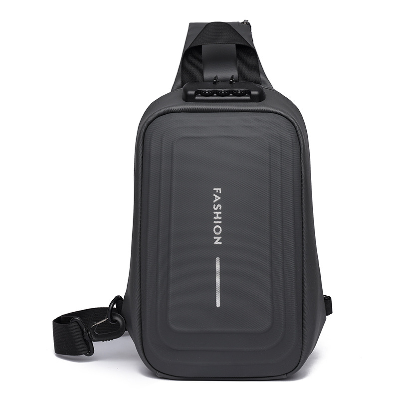 Muška crossbody torba - PU materijal, USB sučelje, vodootporna, protiv krađe, urban stil