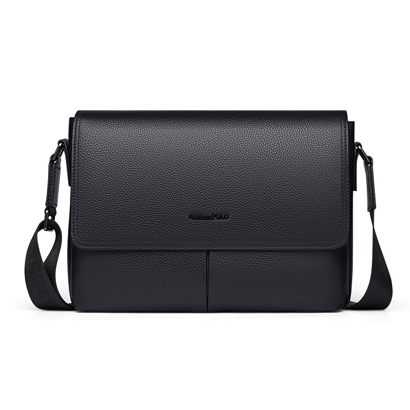 Muška crossbody torba, gradski minimalistički stil, prirodna koža, gornji sloj teleće kože, ultra lagana i otporna na habanje.