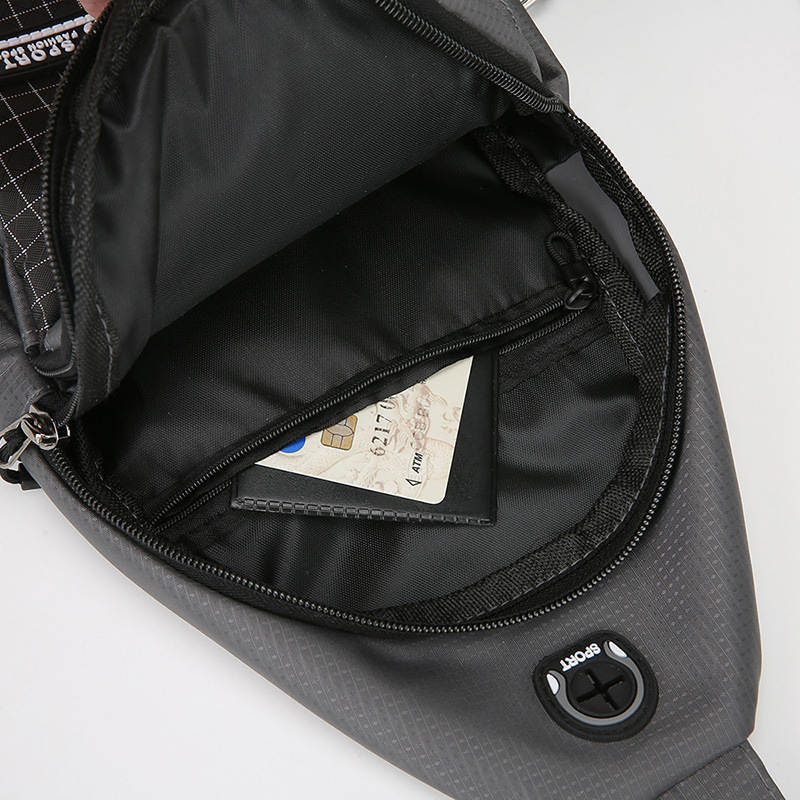 Muška crossbody torba, gradski stil, najlonski materijal, kompatibilna s 8-inčnim prijenosnikom, kontrastni dizajn