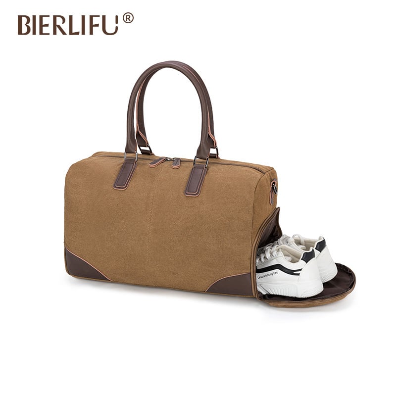 BIERLIFU platnena putna torba, 20-35L, vodootporna i otporna na habanje, unisex