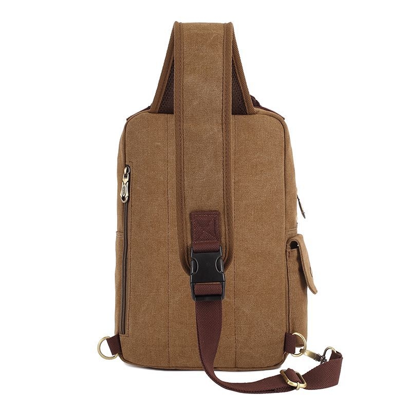 KAUKKO FD252 Férfi Vászon Válltáska - Kopásálló, Poliészter bélés, Modell FD252, Szabadidős utazásokhoz