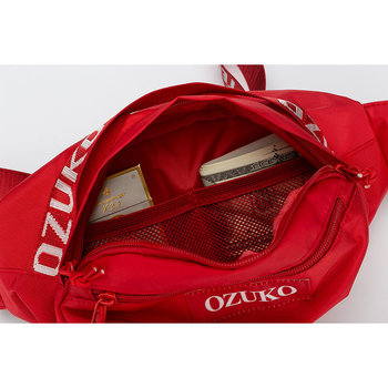 OZUKO Muška torbica za ramena uličnog stila – Oxford plat, motiv slova, prozračna, ultra lagana, otporna na habanje, višefunkcionalna