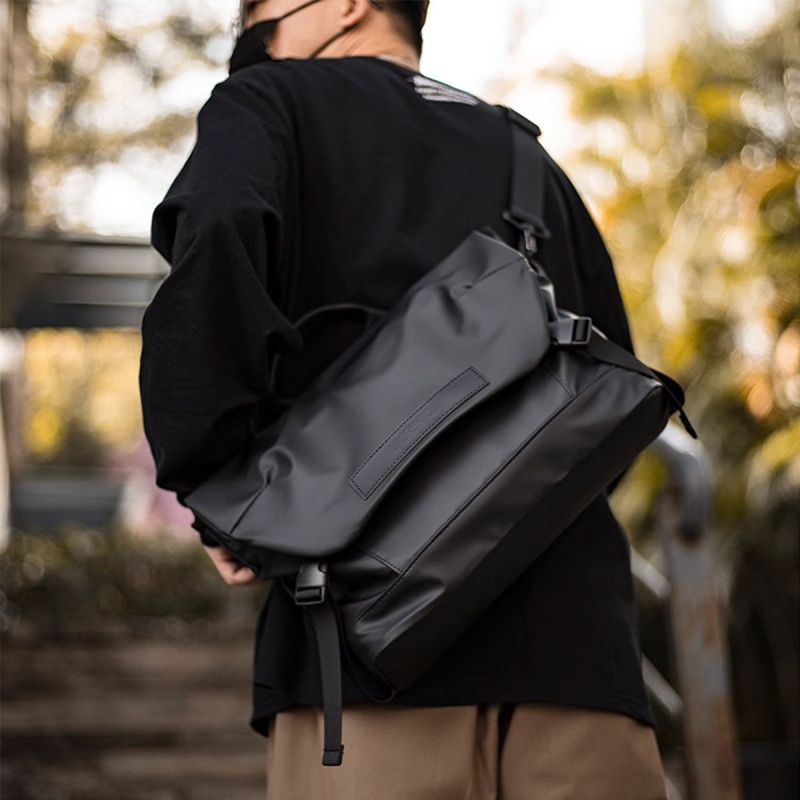 Muška crossbody torba – gradska jednostavnost, platno materijal, prozračna, jednobojni uzorak, unutrašnja podstava od tkanine