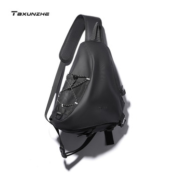 Muška cross-body torba za prsa od najlona, otporna na habanje, jednodijelni uzorak, poliester podstava
