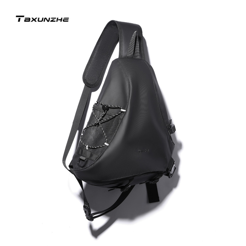 Muška cross-body torba za prsa od najlona, otporna na habanje, jednodijelni uzorak, poliester podstava