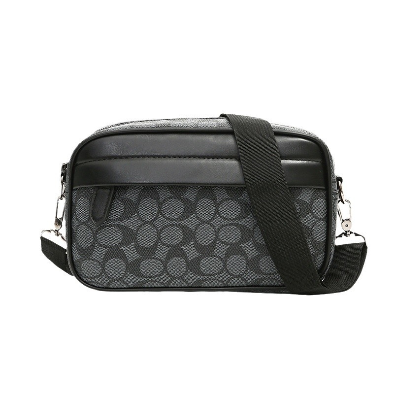 Muška crossbody torba od PU, karirani uzorak, poliesterova podstava, otporna na habanje, gradski minimalistički stil