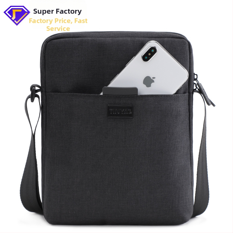 Geantă crossbody pentru bărbați, stil naveta de afaceri, poliester, impermeabilă, marcă TINYAT